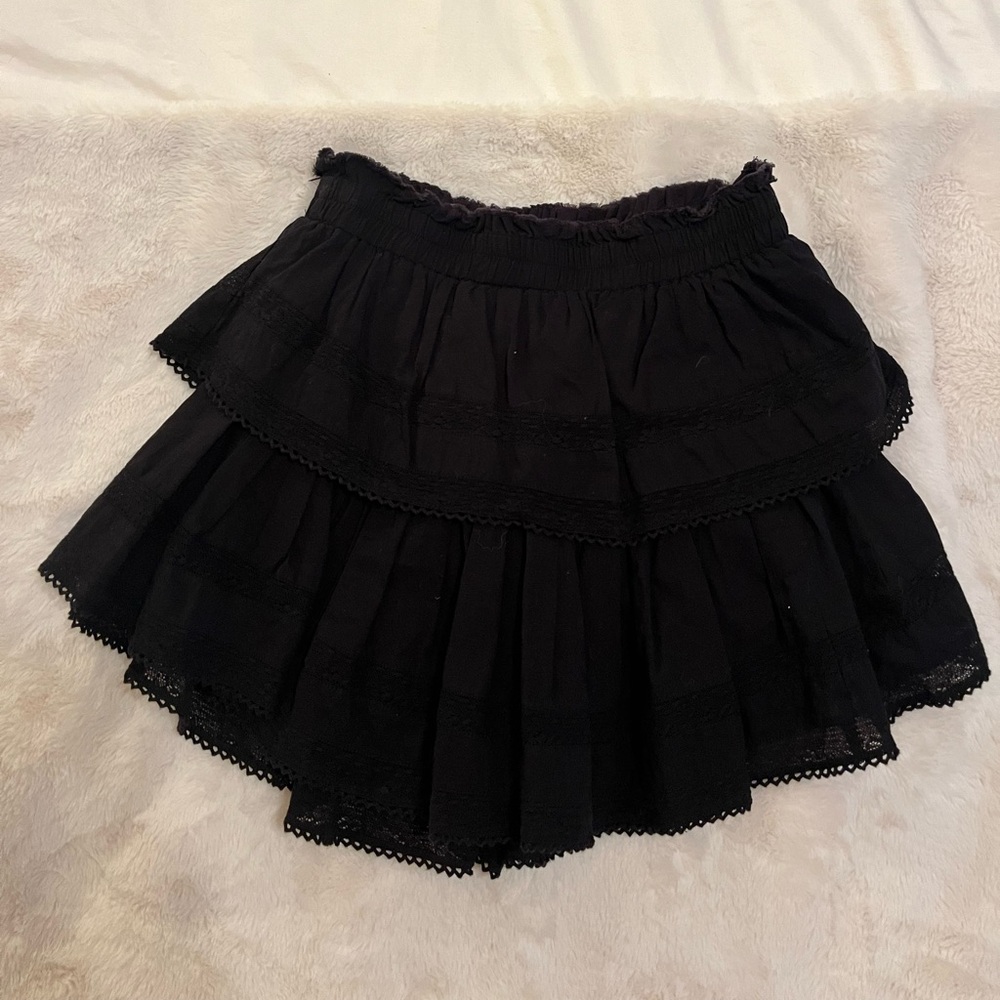LoveShackFancy Tiered Mini Skirt size small